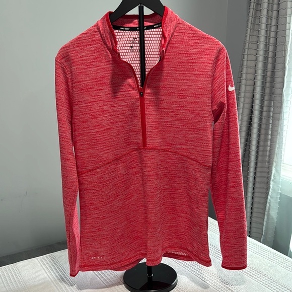Nike Red Quarter-Zip Sweatshirt - Picture 1 of 7